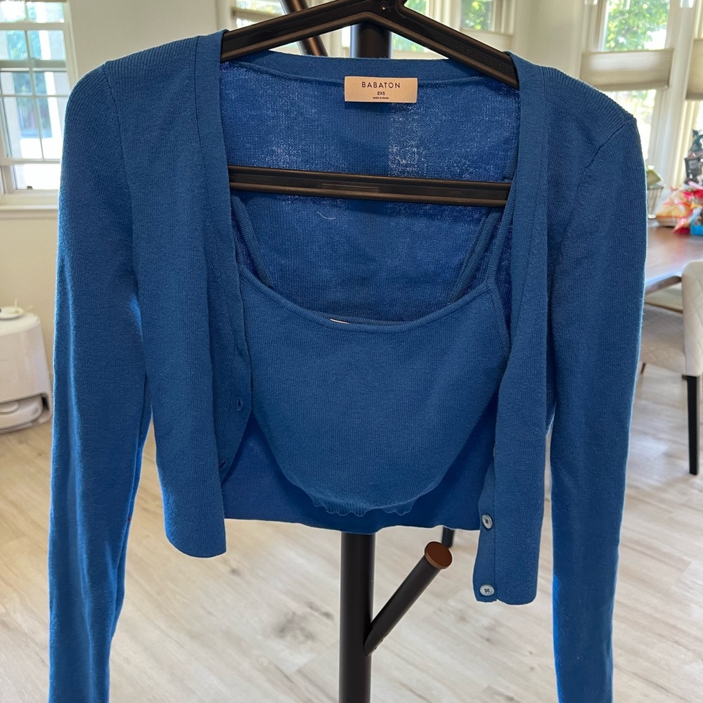 Aritzia Vibrant Blue Knitwear Set